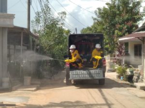 Polda Kepri Kembali Lakukan Penyemprotan Disinfektan di Batam