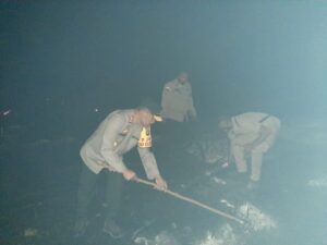 Kebakaran Hutan dan Lahan di Galang, Kapolda Kepri Turun Langsung Ikut Padamkan Api