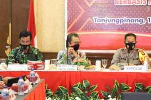 Ketua DPRD Kepri, Danlantamal IV dan Kapolda Rakor Terkait PPKM di Mapolres Tanjungpinang