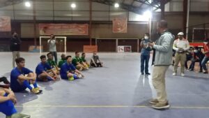 Dansat Brimob Berikan Motivasi Atlet Futsal Kepri Berlaga di PON XX Papua