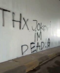 Ditpam Batam Hapus Coretan Tak Senonoh di Terowongan Pelita