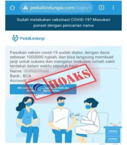 Warga Batam Diminta Waspada, Ada Situs Web Mirip PeduliLindungi
