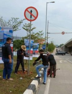 Pemkot Batam Tambah Rambu Lalu Lintas di Laluan Madani