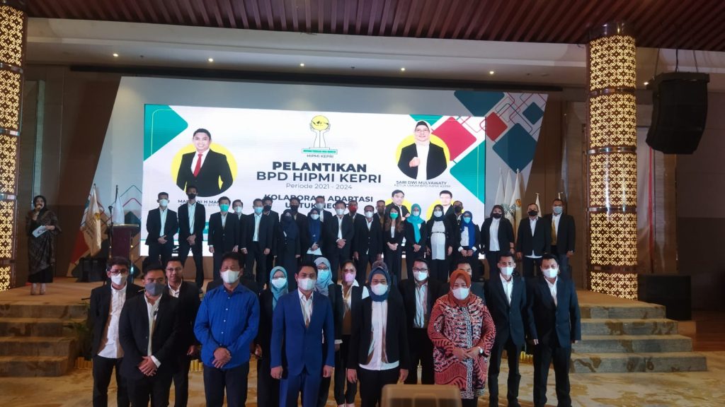 Mardani H Maming Lantik Langsung BPD HIPMI Kepri Periode 2021-2024