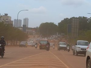 Alamak! Debu Bertebaran di Jalan Raya Menuju Fly Over Laluan Madani Batam