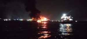 Alamak! Kapal Ferry Dumai Line 5 Meledak Diduga Karena Transfer Minyak