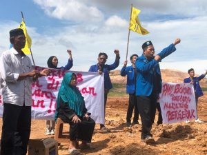 PMII Batam Unjuk Rasa, Tuntut PT Piayu Makmur Hentikan Penimbunan di Tembesi Lestari 