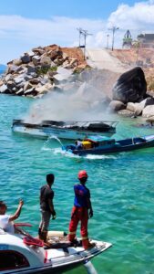 Kebakaran! Speed Boat Pukesmas Keliling (Pusling) Terbakar, 1 Korban Dilarikan ke RSUD