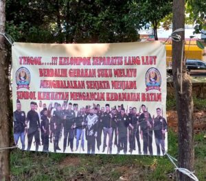 Spanduk Berisi Unsur Separatisme Terpampang Ditepi jalan Batam Center, Pendiri Lang Laut Angkat Bicara