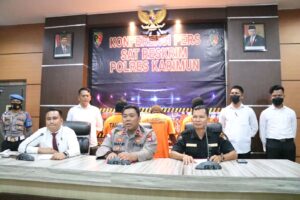 Sat Reskrim Polres Karimun Gelar Konferensi Pers Pengungkapan Tindak Pidana Perjudian