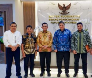 Progress Jembatan Babin, Ansar Jumpai Airlangga Hartarto