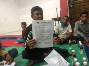 Warga Sei Nayon Protes, Minta PT Harmoni Mas Copot Pagar Pembatas Lahannya