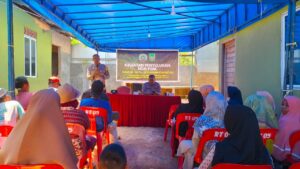 Puluhan Warga Antusias Ikuti Penyuluhan Kamtibmas di Kegiatan TMMD Kavling Seraya Sambau