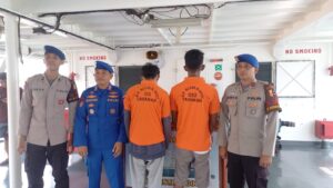 6 TKI ileggal Di Amankan Kapal Patroli KP Bisma 8001 Korpolairud Baharkam Polri Di Perairan Belakang Padang