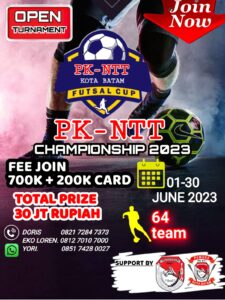 PK NTT Batam Gelar Turnamen Futsal, 64 Klub Bakal Berpartisipasi