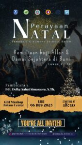 Natal Pemuda Oikoumene Kota Batam 2023 Perdana Digelar Hari ini, Panitia: Pemuda Gereja Jangan Lupa Hadir!