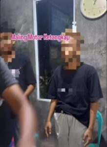 Aksinya Viral ! Warga Tangkap Dua Terduga Pencuri Motor di Lingkungan SMAN 026 Batam Kota