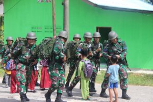 Tingkatkan Ketahanan Fisik, Prajurit Yonmarhanlan IV Batam Laksanakan Hanmars Dengan Bawa Beban Tempur