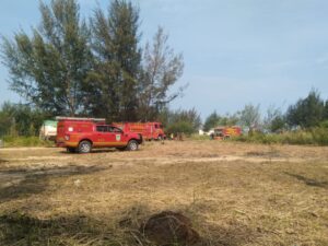 Diduga Ada Unsur Kesengajaan Atas Kebakaran Tumpukan Ban di Belakang Ocarina, Damkar : Dugaan Awal Ada Unsur Kesengajaan