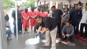 Ribuan Gram Barang Bukti Narkotika Dimusnahkan di Mapolresta Barelang, Tujuh Tersangka Diamankan