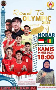 Playoff Olimpiade Paris 2024, Ketua Umum KONI Kota Batam Ajak Masyarakat Hadiri Nobar Timnas Indonesia U-23 vs Guinea