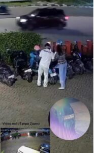 Pencurian helm  Di Kawasan Fanindo Batam Center, Pelaku Terekam CCTV