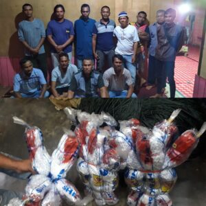 Ultras HMR Serahkan Bantuan Jaring Tangkap Udang untuk Nelayan Lingga