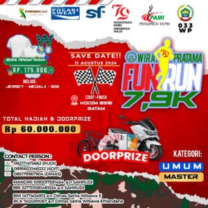 Yuk Daftar! Sambut HUT RI ke 79, Korem 033/WP Gelar Fun Run di Kodim 0316/Batam
