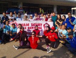 Warga Antusias Ikut Senam Sehat dan Pemeriksaan Gratis di Pelabuhan Sekupang