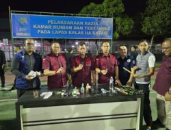 Lapas Batam Gelar Razia Kamar Hunian dan Tes Urine Bersama Tim Divpas Kepri