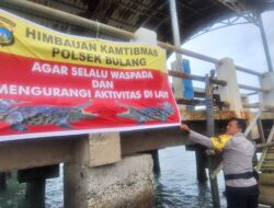 Waspada ada Buaya, Polsek Bulang beri Himbauan kepada Warga