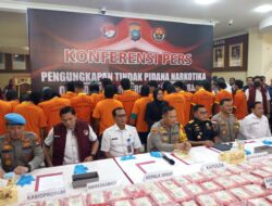 Polda Kepri Amankan 94.5 Kilogram Sabu dan Ribuan Pil Ekstasi dengan Total 26 Tersangka