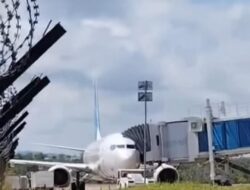 Ban Pesawat Garuda Lepas Saat Mendarat di Tanjungpinang, Seluruh Penumpang Selamat