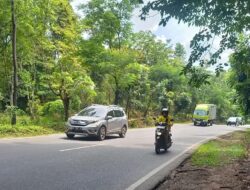 Jalan Raya Dekat Hotel Vista Menggelembung, Diduga Dampak dari Cut and Fill