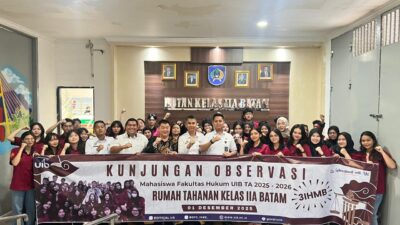 Rutan Batam Sambut baik Kunjungan Observasi Mahasiswa Fakultas Hukum UIB