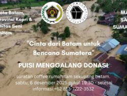 Galang Donasi, PWI Kepri-PWI Batam Gandeng Rumahitam Gelar ‘Malam Sastra Sumatera Luka