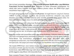 Tolak Pinjaman 400 Milyar Pemprov, JPKP Terbitkan Pernyataan Sikap