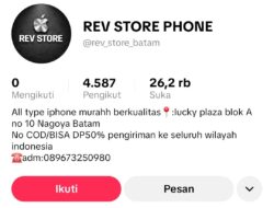 Waspada Tipu-Tipu iPhone Murah Akun ‘REV STORE PHONE’, Pemilik Toko di Batam Beri Peringatan Keras