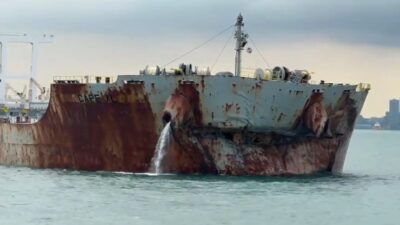 Dua Kapal Kargo Bertabrakan di Selat Philip, KSOP Batam Siaga Penuh
