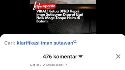 ‎ ‎Aksi Ketua DPRD Kepri Naik Moge Tanpa Helm Tuai Kritik Pedas Netizen: “Contoh yang Kurang Pas” ‎