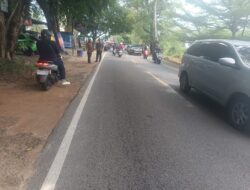 Tumpahan Oli di Jalan Raja Ali Haji Bikin Jalan Licin, Sekitar Enam Pengendara Motor Terjatuh