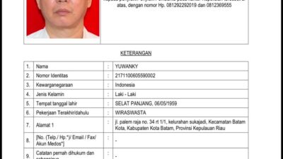‎Usai Basri, Kini BOS Planet Batam Yuwanki Jadi DPO Bareskrim