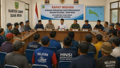 Mediasi Dugaan Bom Ikan di Suak Midai, Publik Pertanyakan Proses Hukum