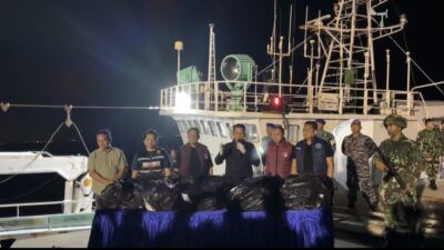 Tim Gabungan  Gagalkan  Penyelundupan 1,3 Ton Ketamine dari MV KING SUN di  Perairan Kepri  ‎