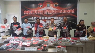 Ditresnarkoba Polda Kepri Amankan 28 Tersangka dari 26 LP Kasus Peredaran Narkotika di Batam