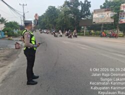Strong Point Pagi, Satlantas Karimun Kawal Arus Lalu Lintas